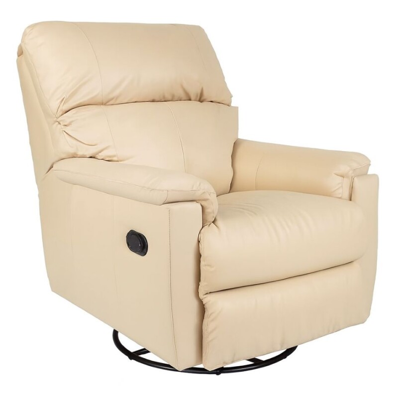 POLTRONA ASPEN - TAPIZADA EN CUERO - COLOR BEIGE - RECLINADO MANUAL. POLTRONA ASPEN - TAPIZADA EN CUERO - COLOR BEIGE - RECLINADO MANUAL.