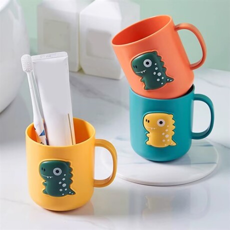 Vaso taza escolar dinosaurio Amarillo