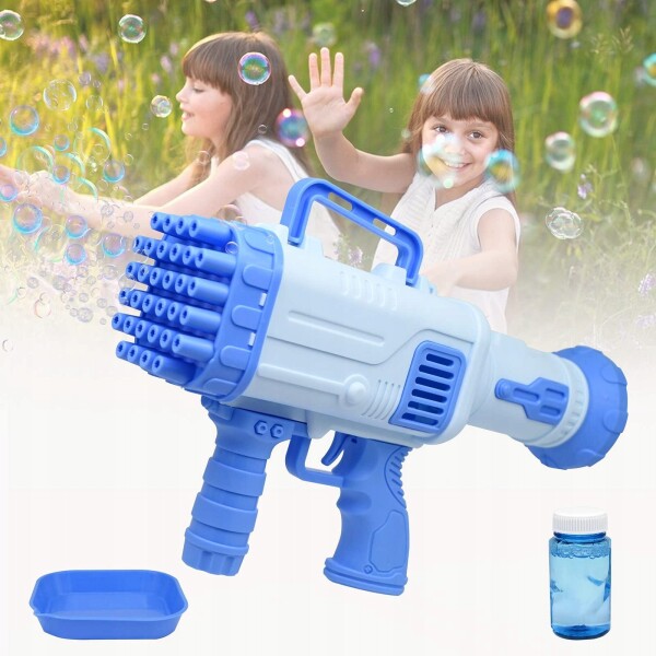 Bazooka Pistola De Burbujas Tik Tok Burbujero Pilas Infantil Variante Color Celeste