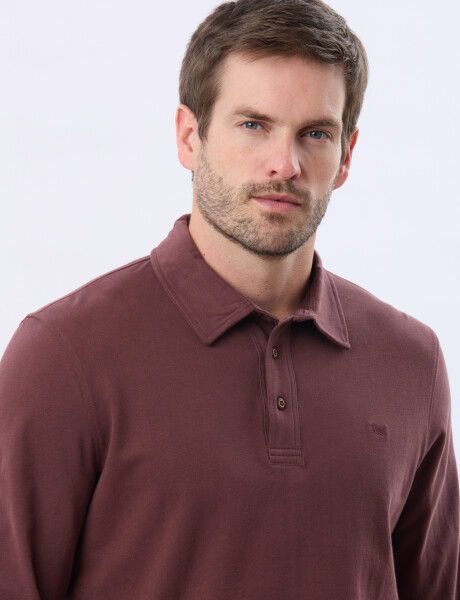 REMERA POLO JERSEY Bordo