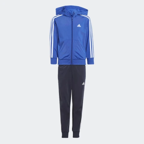 Conjunto Adidas Essentials Shiny 3 Rayas Azul