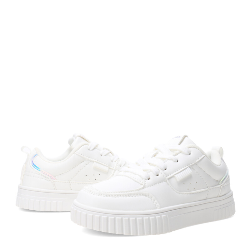 Championes de Niña MINI Miss Carol LEMO con plataforma chata Blanco