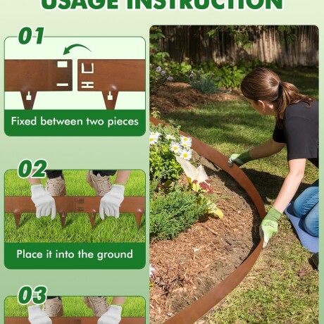 Fleje Borde De Acero Corten Flexible Para Jardín 5 Unid 2mm Fleje Borde De Acero Corten Flexible Para Jardín 5 Unid 2mm