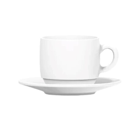 TAZA DE TE 240 ML CON PLATO Blanco
