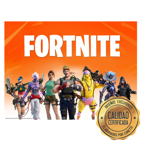 Lámina Fortnite Naranja Rect.