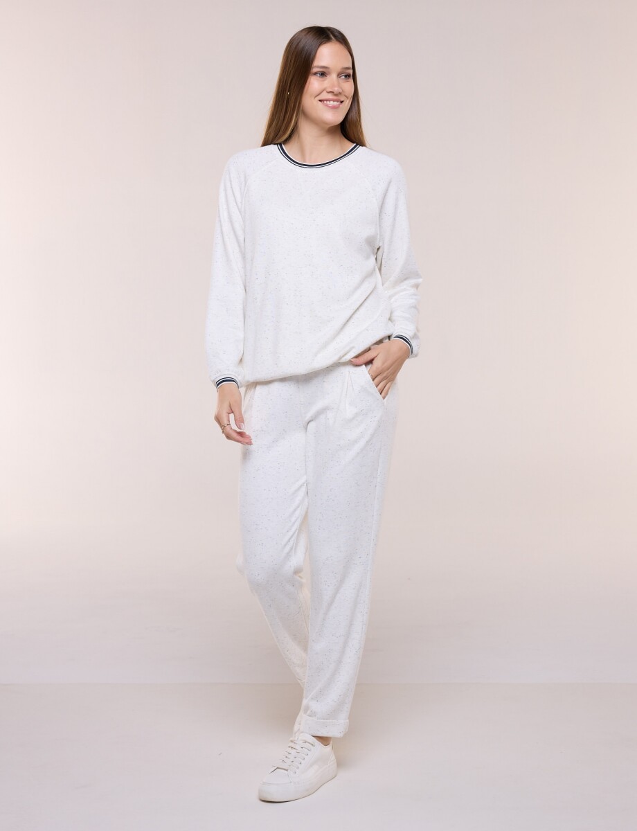 Jogger Comfy Con Bolsillos - Crudo/multi 