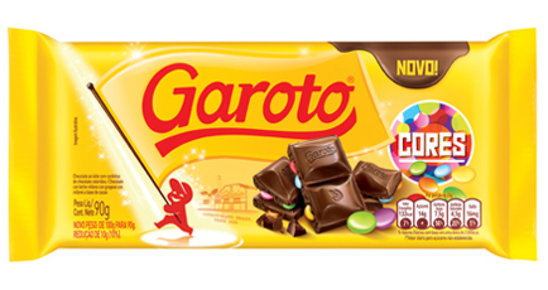 TABLETA GAROTO CHOCOLATE 90G COLORES 
