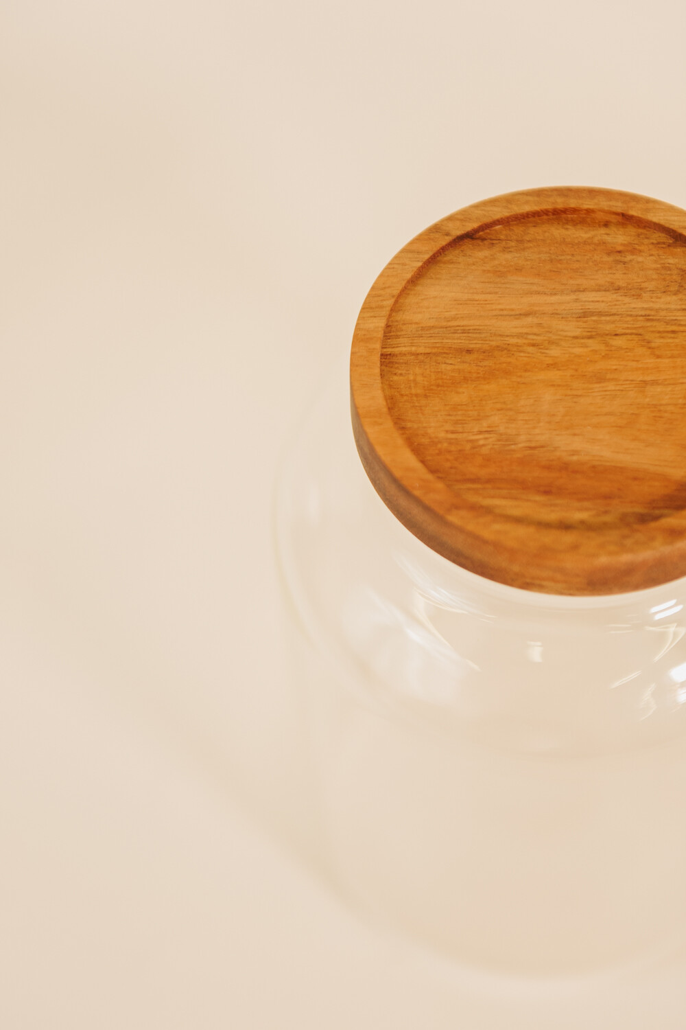 Tarro Cocina Tapa Madera Color Unico