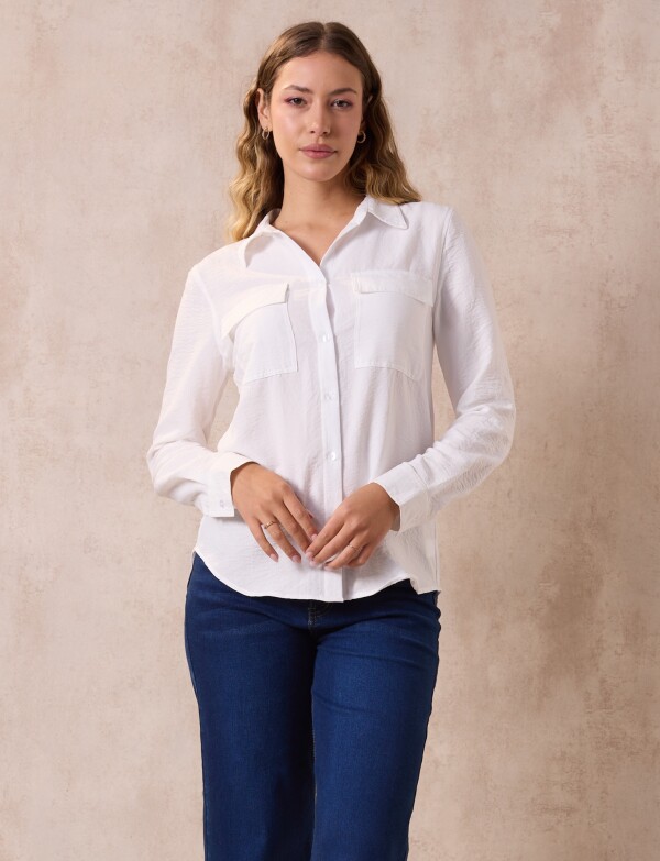 Camisa Bolsillos BLANCO