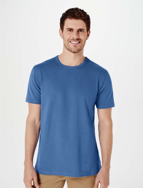CAMISETA BÁSICA UNISSEX AZUL MARINO