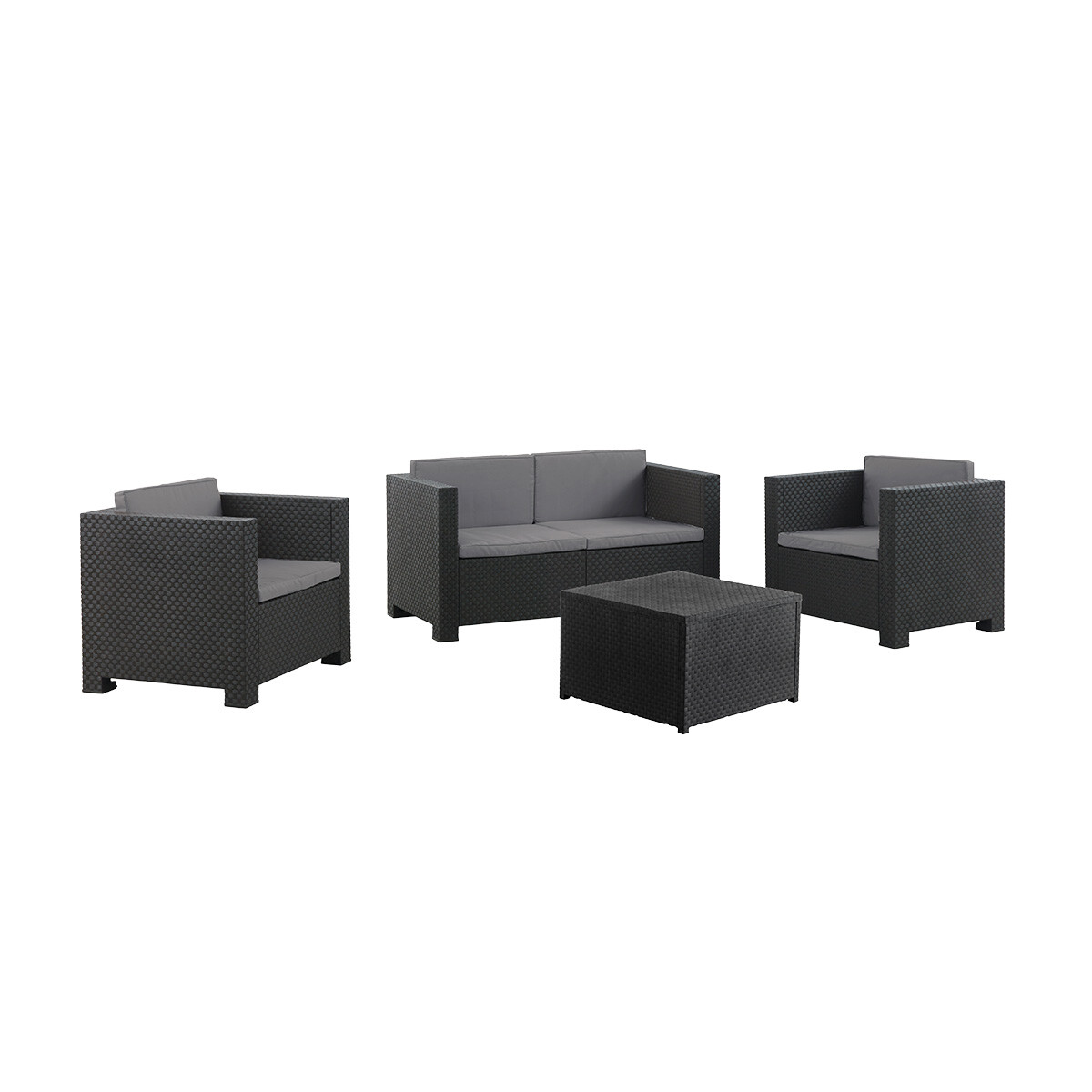 Juego De Jardin Diva Confort Storage Grafito 