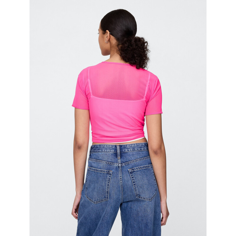 SS MESH CREW TEE PHOEBE PINK
