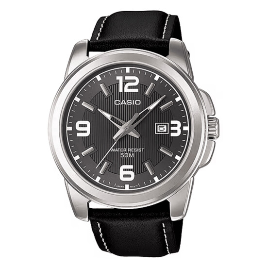 Reloj CASIO MTP1314L-8AVDF en Cuero Negro Esfera 45mm 0