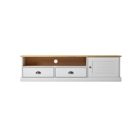 Rack de TV 1 Puerta 2 Cajones Li­nea Valenciana Blanco