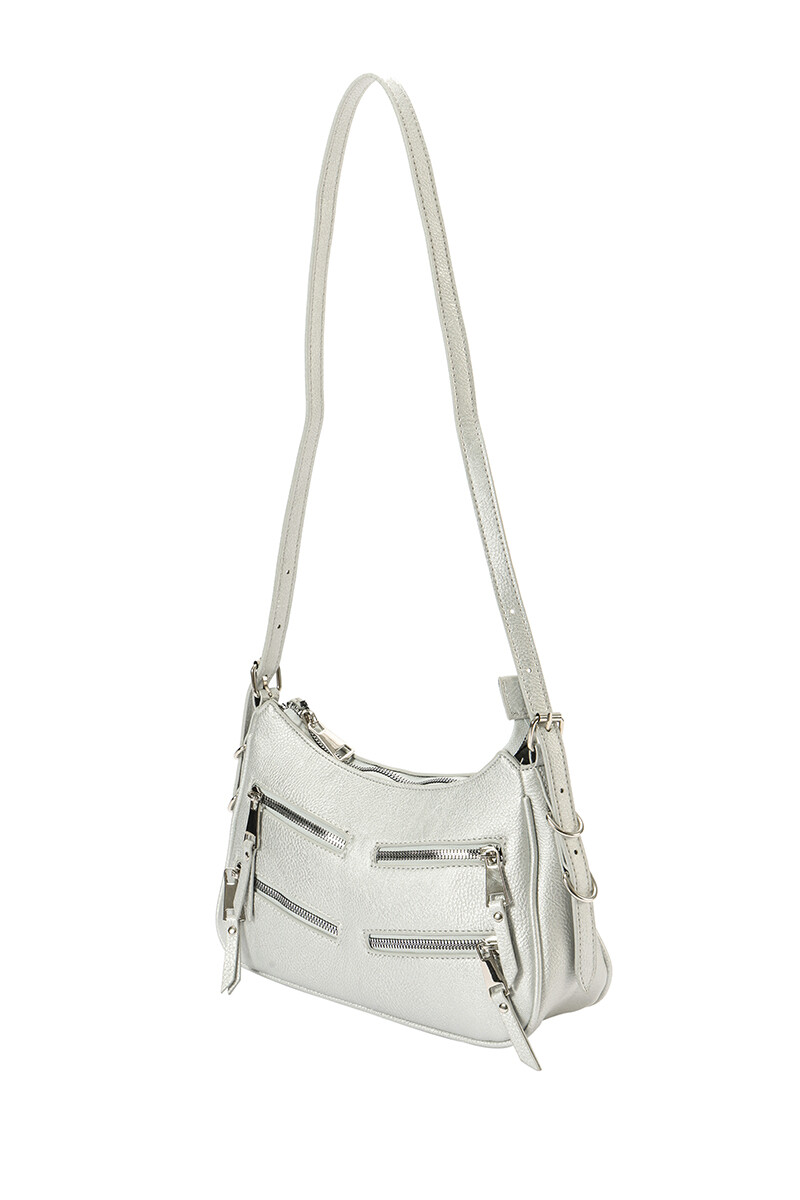 Cartera Seda Gris