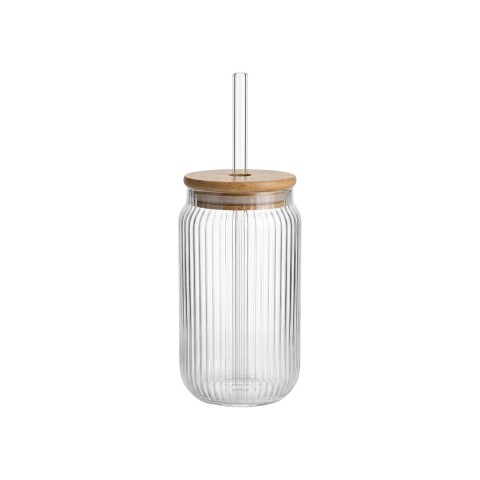 FRASCO DE VIDRIO C/PAJITA 350ML Unica