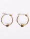 Aros Argollas Metal Argollas Con Dijes - Dorado