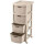 Cajonero de plástico Rimax estilo Rattán con 4 cajones, estante superior y rueditas Taupe