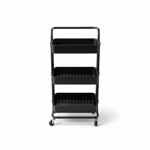 ORGANIZADOR METAL/PLAST NEGRO 3 NIV C/RUEDITAS Unica