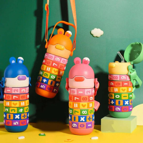 Botella infantil didáctica matemática Verde