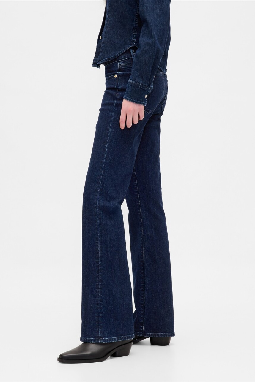 Jean Long And Lean Mujer Dark Indigo