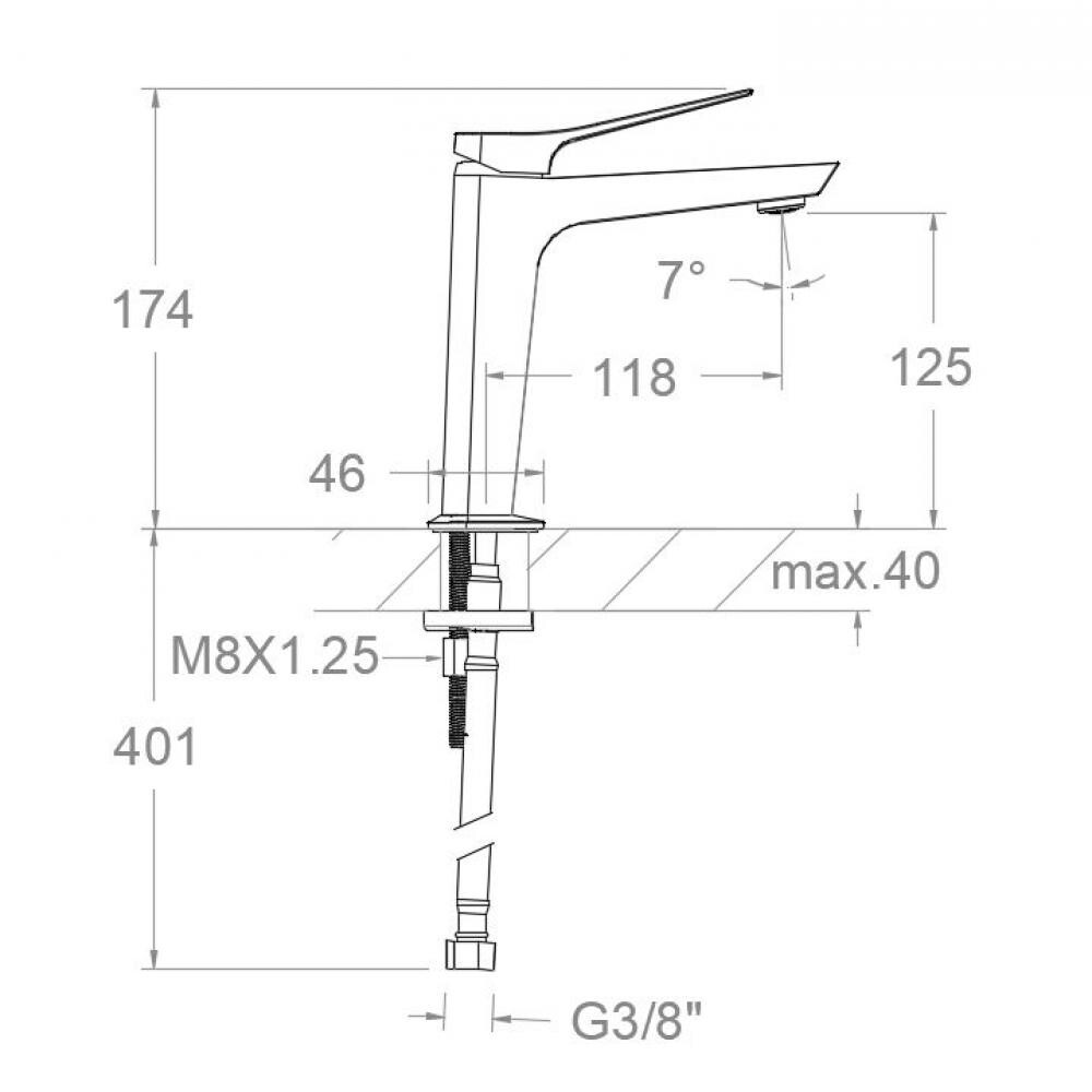 GRIFERIA PARA LAVATORIO MONOCOMANDO MODELO PRISMA COLOR GRAFITO RAMON SOLER Griferia Para Lavatorio Monocomando Modelo Prisma Color Grafito Ramon Soler