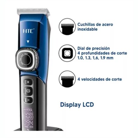 Cortadora De Pelo Inalámbrica HTC AT-788 Cabezales Lavables 4 Peines Cortadora De Pelo Inalámbrica HTC AT-788 Cabezales Lavables 4 Peines