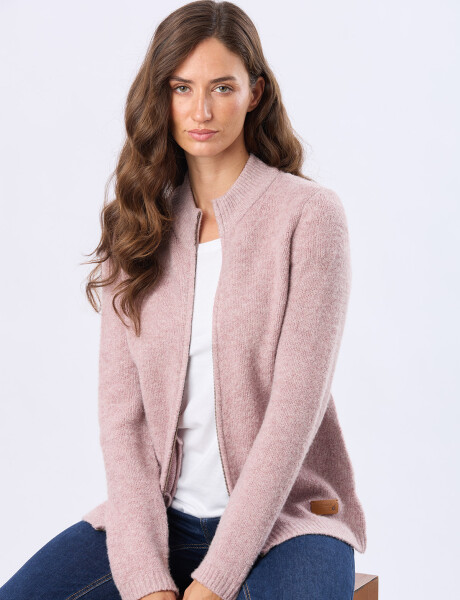 CAMPERA TEJIDA DE ABRIGO Rosa