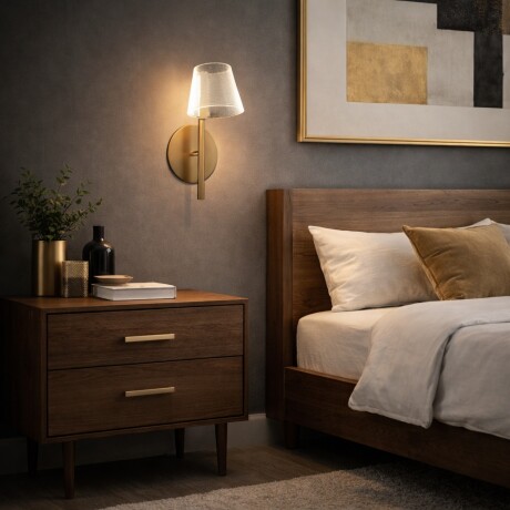 Portátil led de pared - efecto luz flotante Dorada champagne