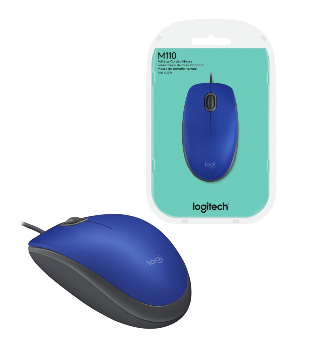 Mouse óPtico Logitech M110 Silent Azul - 001 