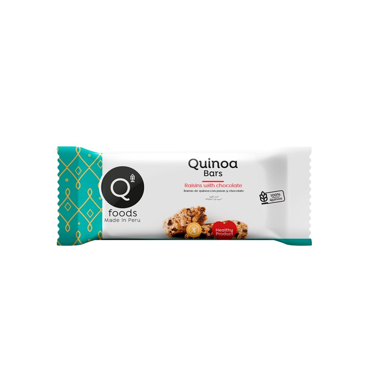 Barra de Quinua Pasas y Chocolate 30 g Q Foods 