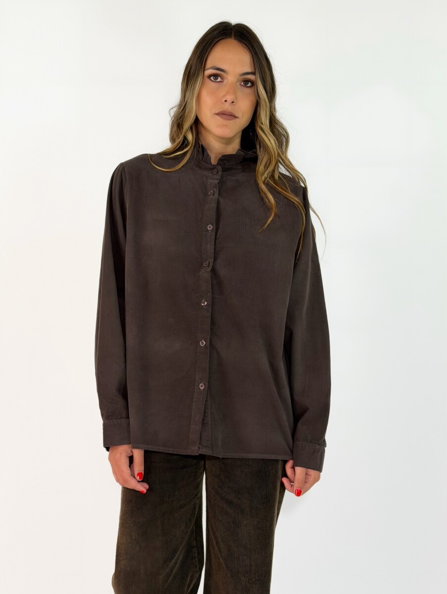 CAMISA PEONIA - CHOCOLATE 