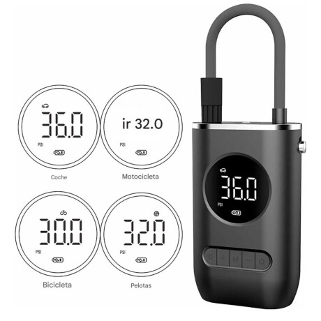 Inflador Compresor Portátil Digital Recargable USB Inflador Compresor Portátil Digital Recargable USB