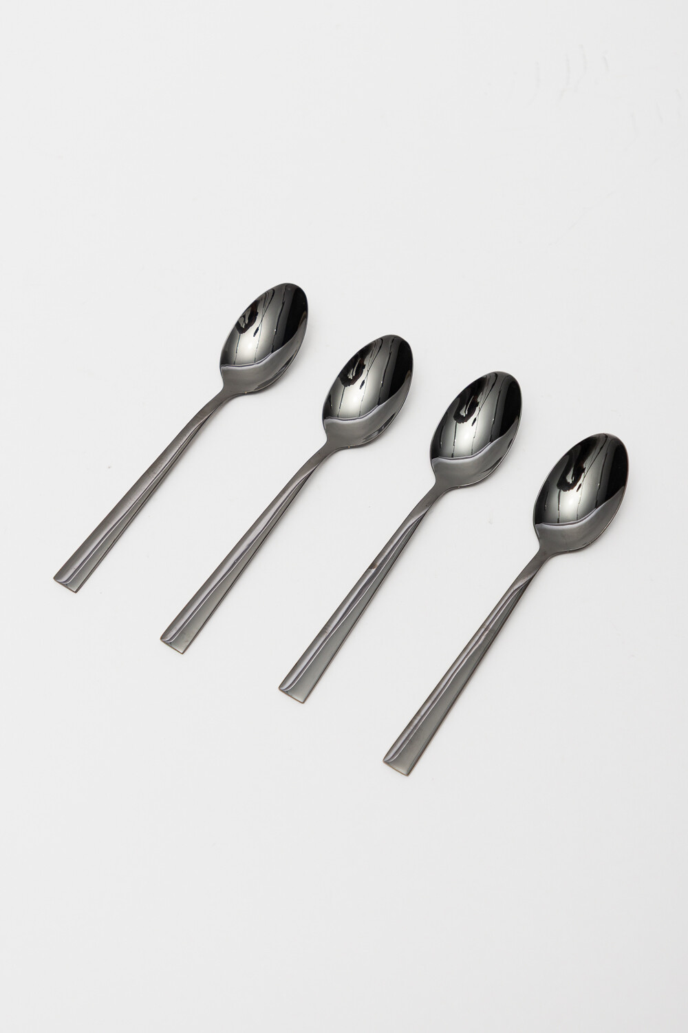 Cuchara De Té Asher Set 4un. Negro Brillante Color Unico