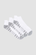 Pack x3 medias cortas con diseño deportivo Blanco