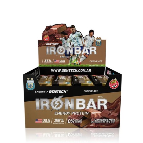 Barra Proteica Sin TACC Iron Bar Gentech Chocolate