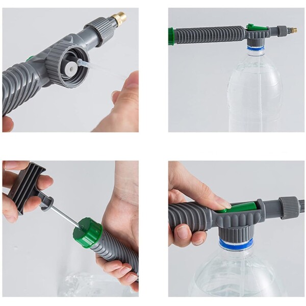Pulverizador Agua Regador Rociador A Presión Para Botellas Variante Color Gris