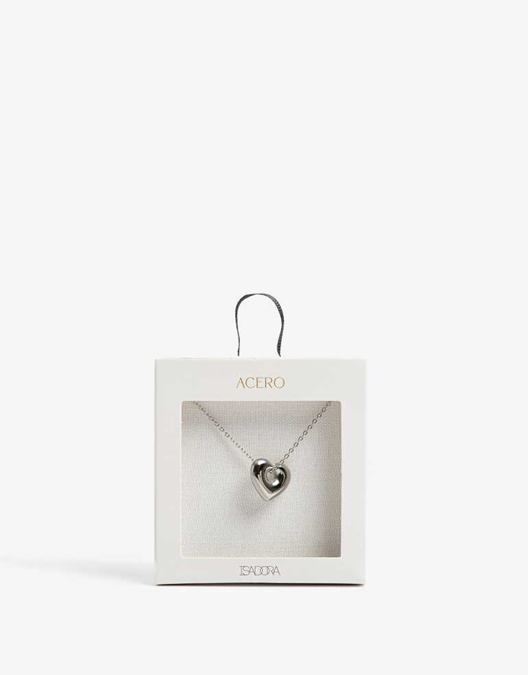 Cadena Corta con Dije Metal Cadena Con Dije Acero - Plateado