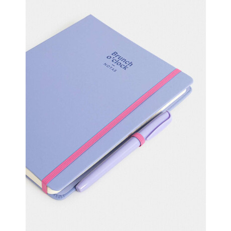 Set De Cuaderno Y Lapicera Borrable Violeta Lila