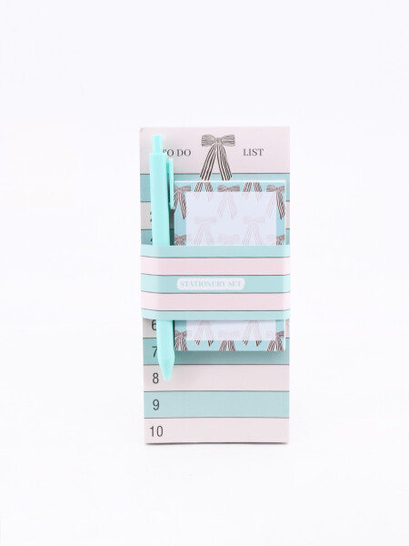 LIBRETA NOTA IMANTADA BLOCK Y LAPICERA VERDE AQUA