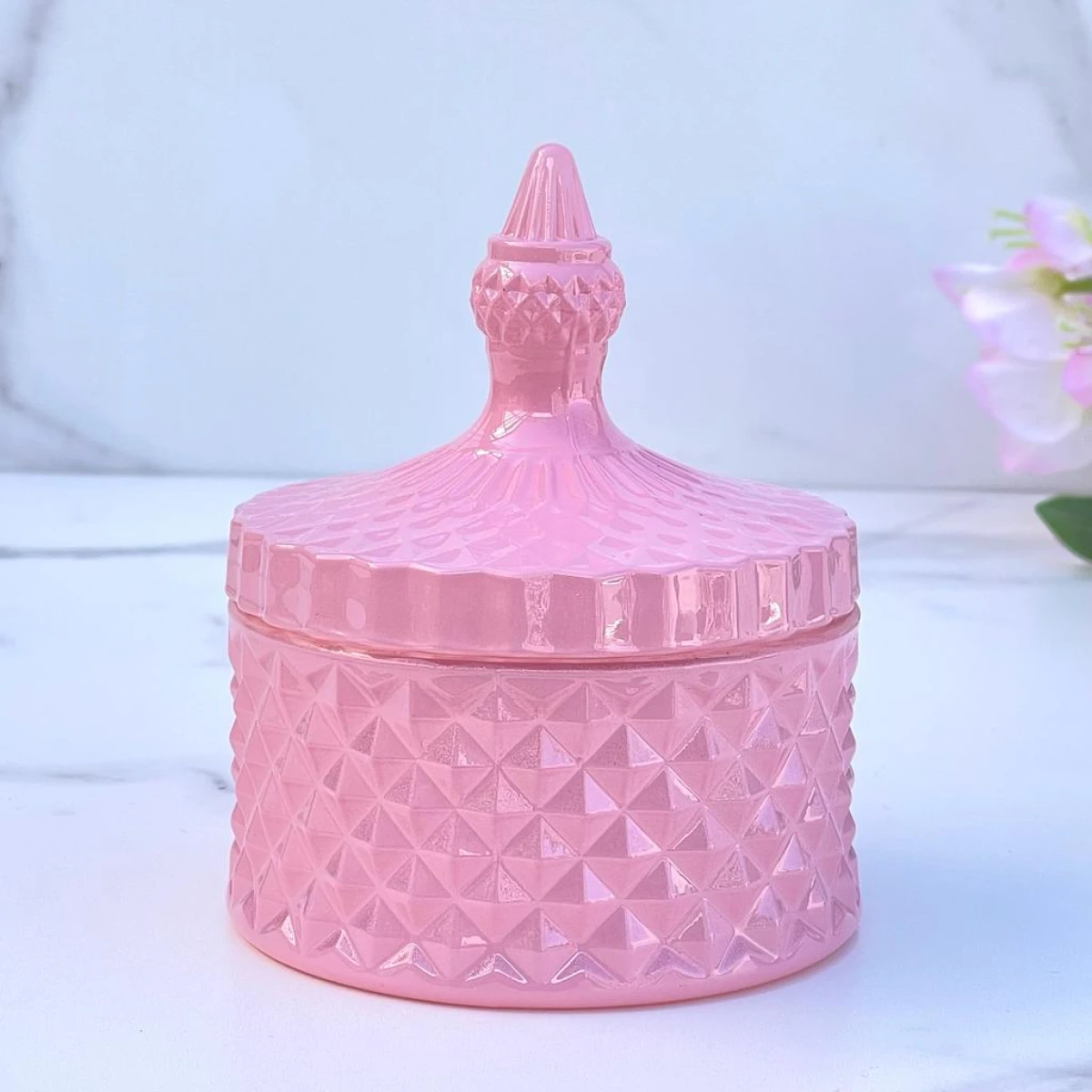 Bombonera/Caramelera Vidrio Alto 14cm x Ø 10cm 