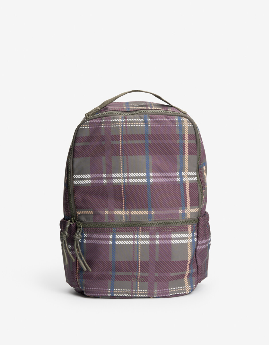 Mochila Con Bolsillo Delantero Y Laterales. 
