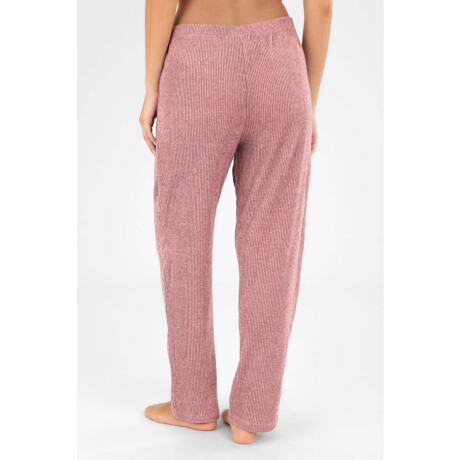 Pantalon rib fino rosado Rosa antique