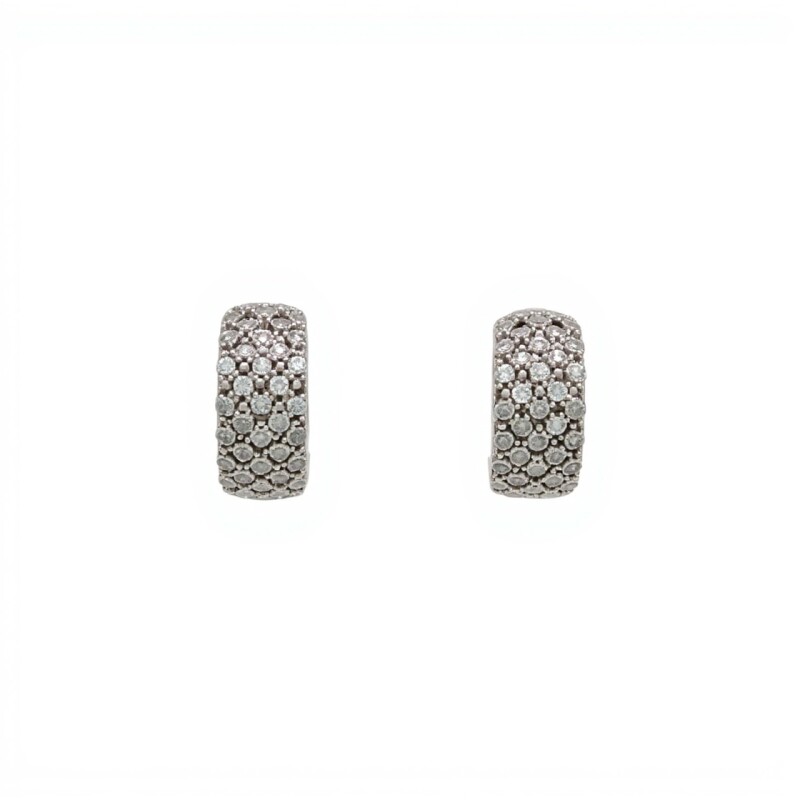 Caravanas Aro-Plata 925-Piedra zirconia-CA3021 conpiedra