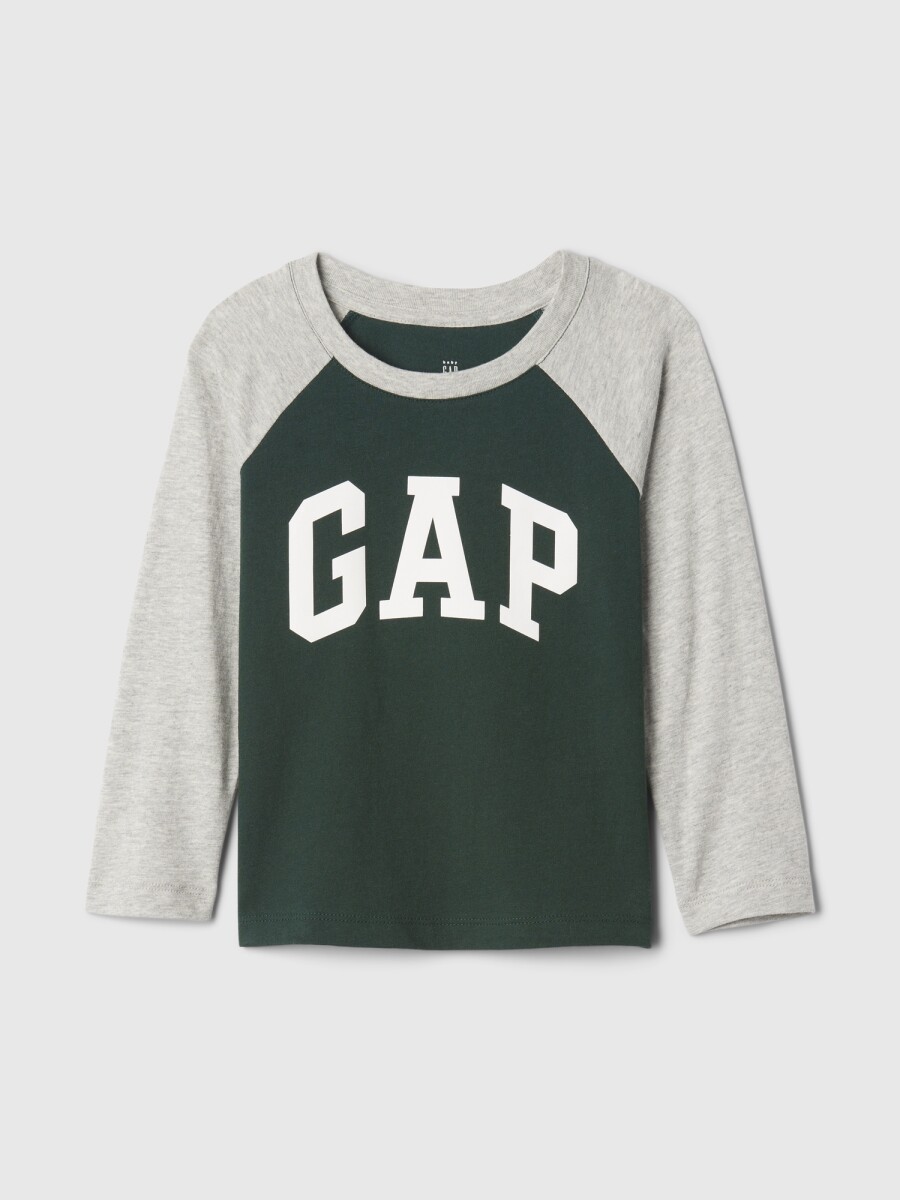 Remera Logo Gap Toddler Niño - Light Heather Grey B08 