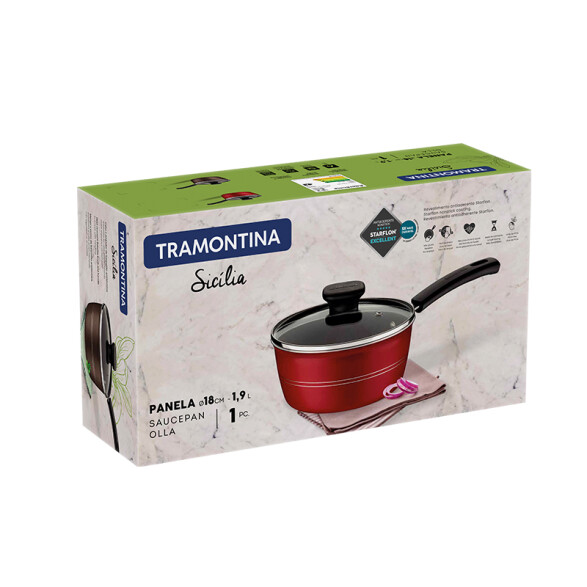 Olla con tapa Ø 18cm. - 1.9 lt. "SICILIA" -TRAMONTINA TR6138