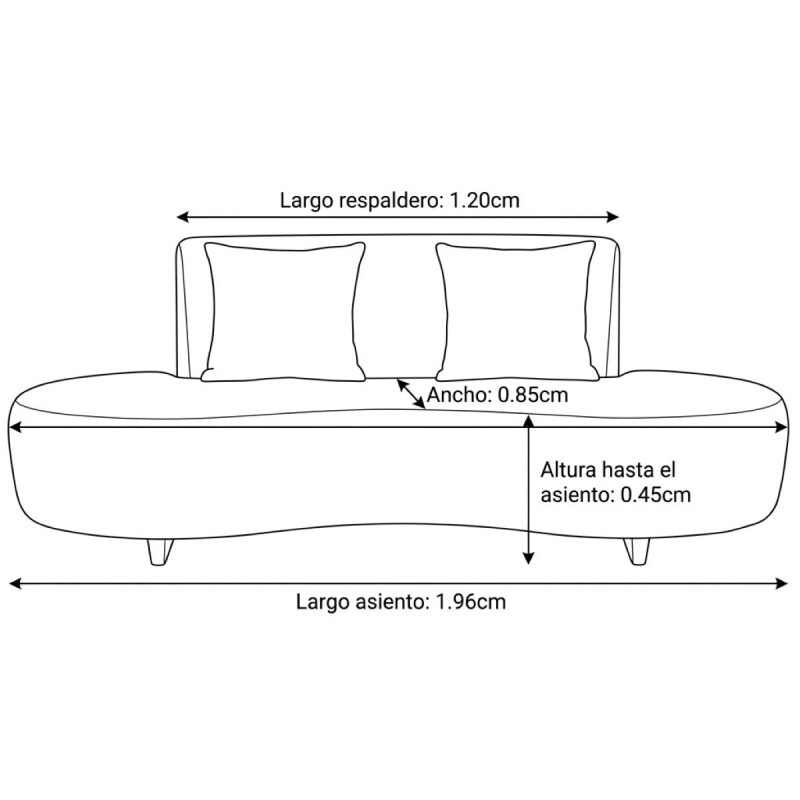SOFA 2 PUESTOS- ISLAND TELA 6243469 Unica