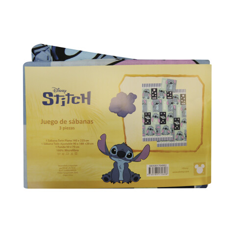 Juego Sábanas Infantil Stitch 1 Plaza 100% Microfibra MENTA