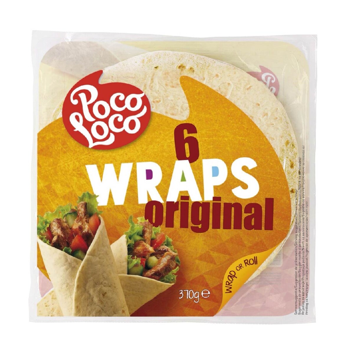 TORTILLA POCO LOCO COMUN 25CMX 6PCS (WRAPS) 