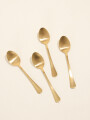 Cuchara De Té Olivo Set 4 Un. Dorado Color Unico